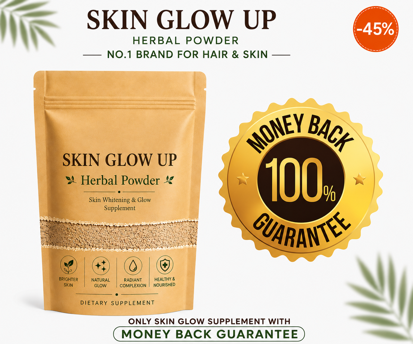 Bari Eid Bari Sale - Skin Glow up Herbal Powder - 50% off